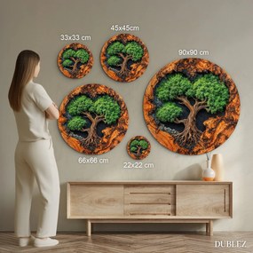 DUBLEZ | Drevený strom srdca na stenu - Duša lesa