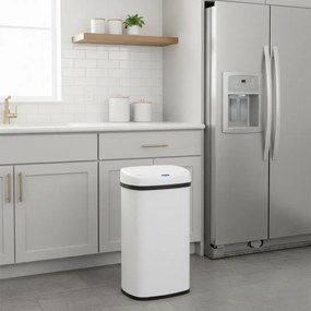 Senzorový odpadkový kôš DEUS, 58 litrov, biela Jurhan