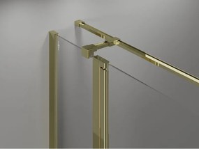 Mexen Mist T, sprchový kút s krídlovými dverami, 110 x 120 cm, 8mm číre sklo, zlatý lesklý profil, 8A4T-110-120-50-00