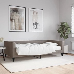 Denná posteľ s matracom sivohnedá 100x200 cm látka 3196568