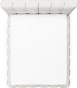 Spálňové lôžko Belmora 160x200 - béžová ľahko čistiteľná tkanina Leo 03