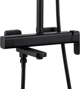 Rea Arlo, sprchový set s vaňovou výlevkou, čierna matná, REA-P7440