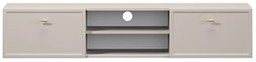 Závesný TV stolík Lorini 150 cm – kašmírová / zlaté úchytky T