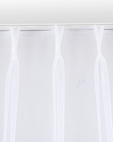 Záclona so systémom FLEX (dvojité spony flex) farba produktu biela látka polopriehľadný, zapletaná, vzorované