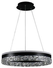 LED Stmievateľný luster na lanku LED/80W/230V 3000-6500K čierna + diaľkové ovládanie