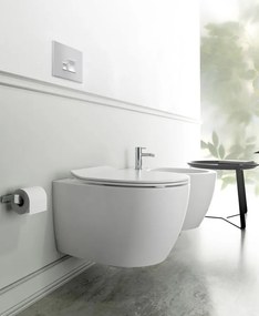 ISVEA SENTIMENTI, závesná WC misa, Rimless, 36x51cm, biela, 10AR02012