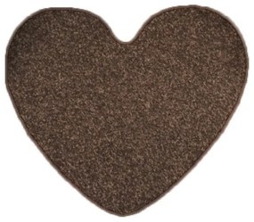 Vopi koberce Kusový koberec Eton hnedý srdce - 100x120 srdce cm