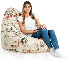 Sedací vak DROP XXL coffee