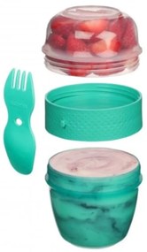 Box na jogurt a müsli, 2 komory + lyžica, SISTEMA, mix farieb Farba škatuliek SISTEMA: Fialová