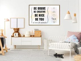 Artgeist Plagát - Be Yourself [Poster] Veľkosť: 30x45, Verzia: Zlatý rám