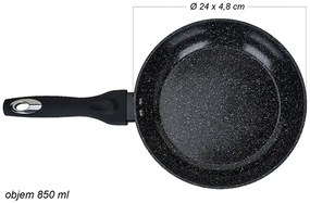 15-dielna sada riadu s mramorovým povrchom BestBerg BBN-1015A / čierna