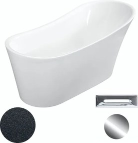 Besco Akrylátová voľne stojaca vaňa Calima Glam G 170x74 BESCO-Typ výpuste: Click-Clack s prepadom, grafit, BESCO-Rozmery: 170x74, BESCO-Farba: Biela…