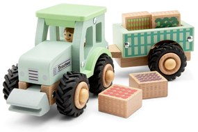 Traktor s valníkom a nákladom