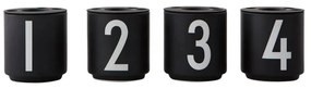 Porcelánové svietniky v súprave 4 ks Mini - Design Letters