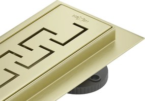 Mexen Flat 360° M15 otočný lineárny odtok 100 cm, zlatý kartáčovaný - 1A24100-40