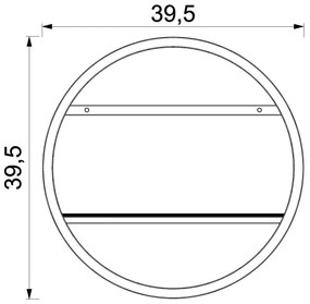 Nástenná polica SHELF pr. 39,5 cm dub