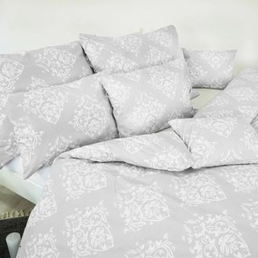 Flanelové obliečky Atény sivé EMI: Štandardný set jednolôžko obsahuje 1x 140x200 + 1x 70x90
