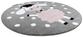 Okrúhly koberec PETIT DOLLY Ovečka, sivý