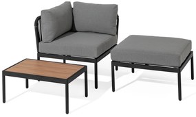 Modulárny relaxačný nábytok s textilným výpletom