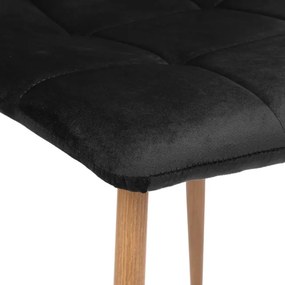 Jedálenská stolička MONTANA zamatová, čierna