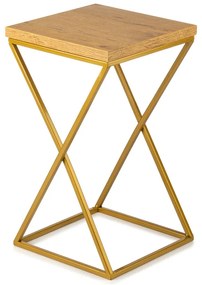 STOJAN NA KVETINÁČ LOFT6 40X24X24 CM ZLATÁ/HNEDÁ