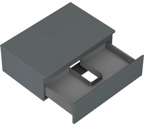 Mexen Orio, kúpeľňová skrinka 70 cm s hornou časťou, 1 zásuvka, grafitová matná, 91A10-07023-1-BFC66