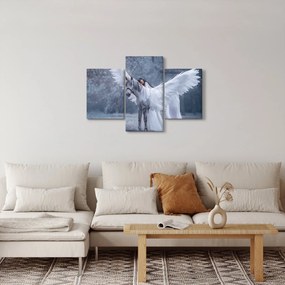 Obraz dievčaťa na jednorožcovi (90x60 cm)