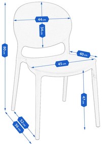 Dekorstudio Plastová stolička JUSTIN biela