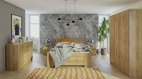 Spálňa Kler XII, Farby: biela / biela + ekokoža Soft Pik 029