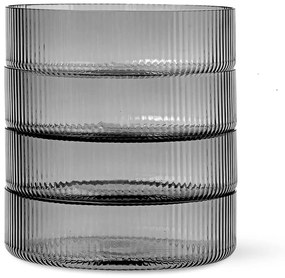 ferm Living Jedálenská misa Ripple šedá 12 cm 4 ks