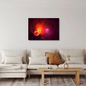 Moderný sklenený obraz ružovej abstrakcie (70x50 cm)