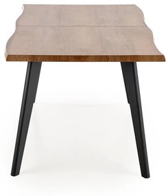 Rozkladací jedálenský stôl Dickson - dub prírodný / čierna