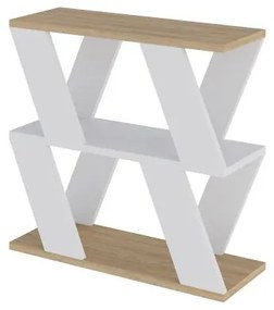 Odkladací stolík Houseland Lazena biely/dub safírový