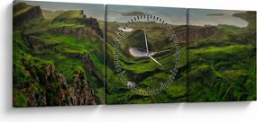 Obraz - Quiraing, Škótsko (s hodinami) (90x30 cm)