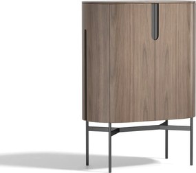 Komoda Silario 95 cm ořech/mramor