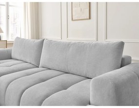 Svetlosivá rozkladacia/s úložným priestorom rohová pohovka (ľavý roh/s leňoškou) Fuji – Bobochic Paris