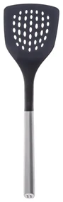 Drážkovaná obracačka Nylon s rúčkou z nehrdzavejúcej ocele 34 cm - 596571