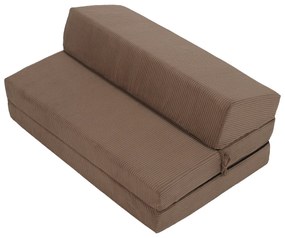 Skladacie kreslo/matrac VEDIS, svetlo hnedá