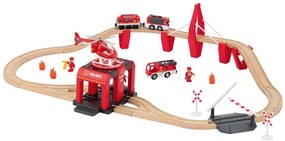 lupilu®  Drevená železničná súprava L (hasiči)  (100394949)