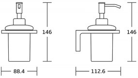 Mexen príslušenstvo, Lea dávkovač mydla, čierna, 70260388-70