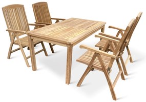 Záhradný teakový set 1+4 pre 4 osoby Garden V.