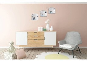 Detské závesné svietidlo Cone, 3x textilné tienidlo so vzorom (výber zo 6 farieb), (výber z 2 farieb konštrukcie)