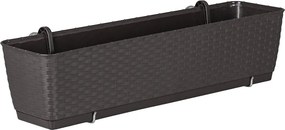 Plastový balkónový kvetináč DRL600PW 59 cm - hnedá