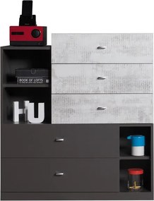 Komoda Tablo, šedá/enigma