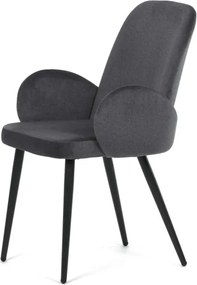 Jedálenská stolička zamatová, sivá DCL-X7129 GREY2