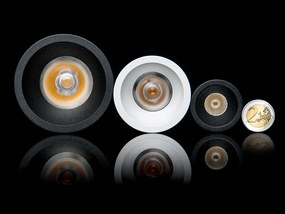 LED2 Zápustné bodové LED osvetlenie do kúpeľne RAY, 10W, teplá biela, okrúhle, čierne, IP44