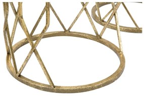 Okrúhle odkladacie stolíky v súprave 3 ks so sklenenou doskou ø 32 cm Tunisi – Mauro Ferretti