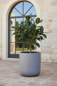 Kvetináč CHICO, sklolaminát, priemer 45 cm, beton design sivý