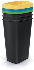 Odpadkový kôš COMPACTA Q DROP SET, 3x45l