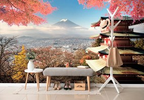 Fototapeta jesenný pohľad na Fuji v Japonsku